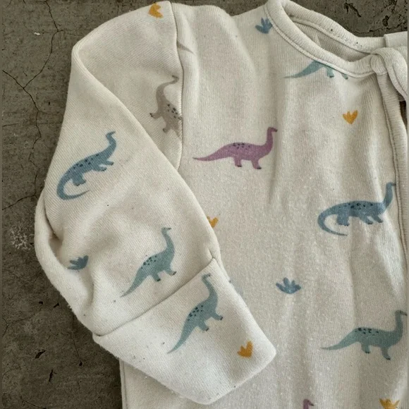 Dino Print Clever Zip Sleepsuit - Picture 9 of 10
